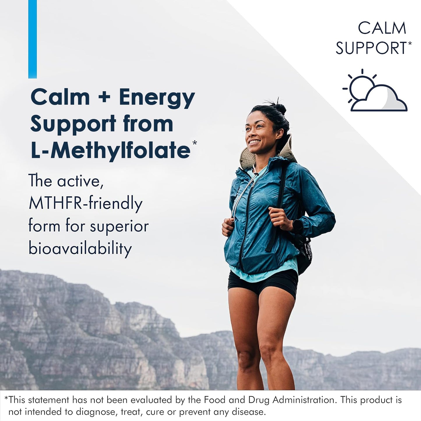 Metabolic Maintenance L-Methylfolate 2.5 mg | 5-MTHF for Brain Health, Focus & Calm - 30 Capsules