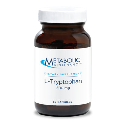 Metabolic Maintenance L-Tryptophan 500mg – Free-Form, Vitamin B6 | 60 Vegan Capsules