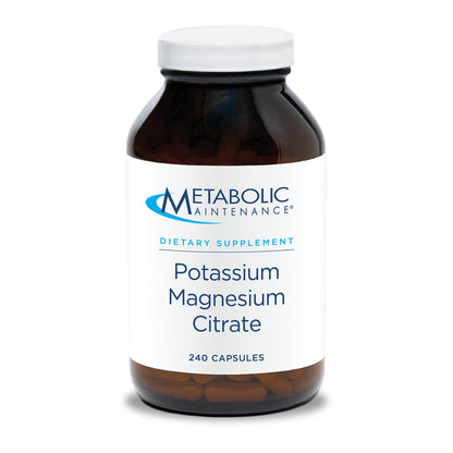 Metabolic Maintenance Potassium Magnesium Citrate – Highly Bioavailable Mineral Supplement | Supports Heart, Nerve & Muscle Health | 240 Capsules