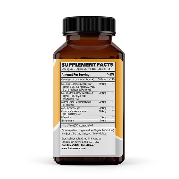 LifeSeasons Metabolism: Weight Control & Energy Support - 140 Capsules