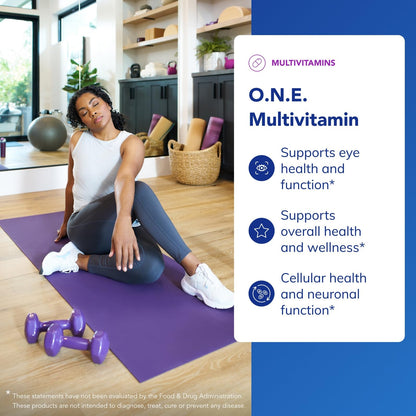 Pure Encapsulations O.N.E. Multivitamin – Once Daily Multivitamin with Metafolin, CoQ10, and Lutein | 120 Capsules