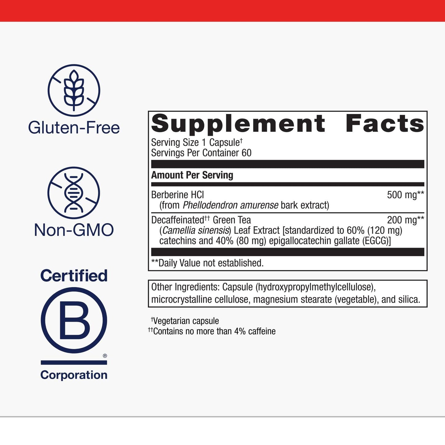 Metagenics Berberine GT 500 mg – Supports Metabolism & Heart Health | 60 Vegetarian Capsules