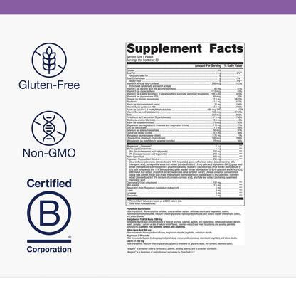 Metagenics Wellness Essentials Brain Health - Daily Multivitamin Packs with Alpha Lipoic Acid, Biotin, DHA, Folate & CoQ10 - Supports Memory & Focus - 30 Packets