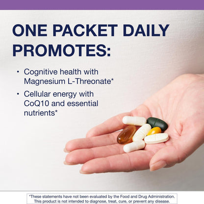 Metagenics Wellness Essentials Brain Health - Daily Multivitamin Packs with Alpha Lipoic Acid, Biotin, DHA, Folate & CoQ10 - Supports Memory & Focus - 30 Packets