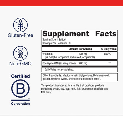 Metagenics CoQ10 ST-200 Supplement - High Absorption 200 mg Ubiquinone | Heart, Energy & Antioxidant Support
