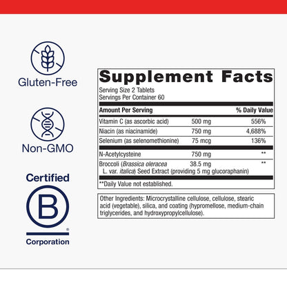 Metagenics GlutaClear 120 Tablets - Glutathione Support*