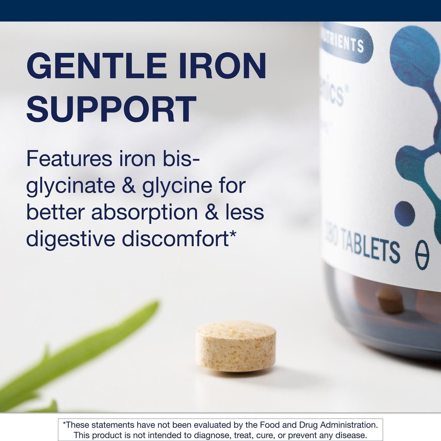 Metagenics Hemagenics Iron Supplement with B6, B12 & Folate – Non-GMO, Gluten-Free, Vegetarian (180 Tablets)