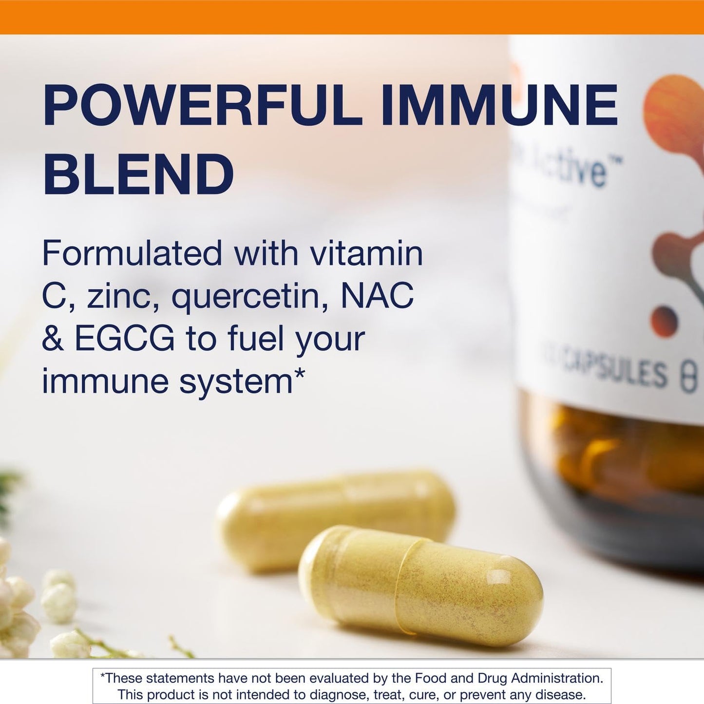 Metagenics Immune Active: Quercetin, NAC, Zinc, EGCG & Vitamin C for Immune Support