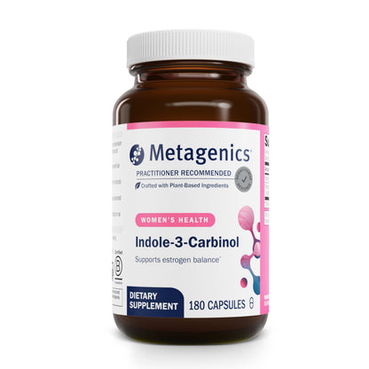 Metagenics Meta Indole-3-Carbinol Supplement - Estrogen Balance, Antioxidant & Liver Support | Non-GMO, Gluten-Free, Vegan | GMP-Certified Facility - 180 Capsules