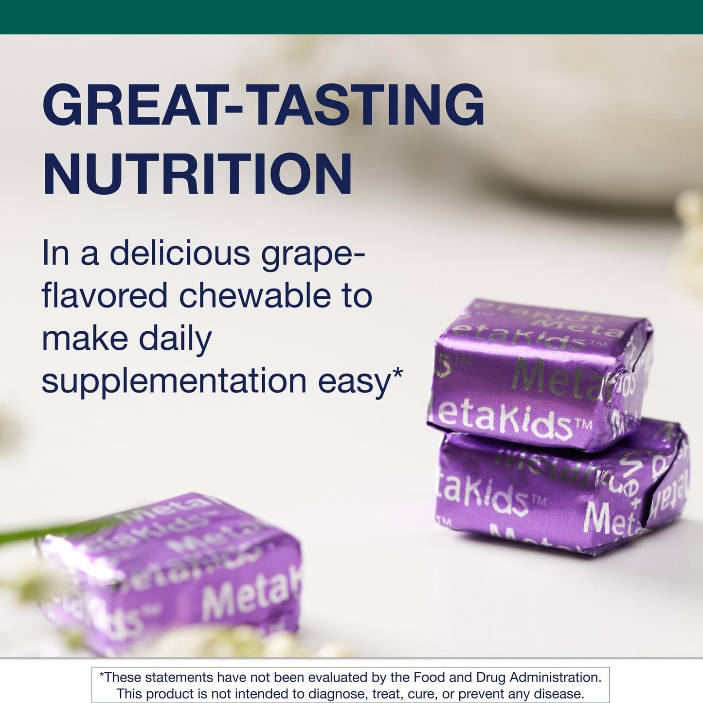 Metagenics MetaKids Multivitamin Soft Chews – Grape Flavor, 60 Servings