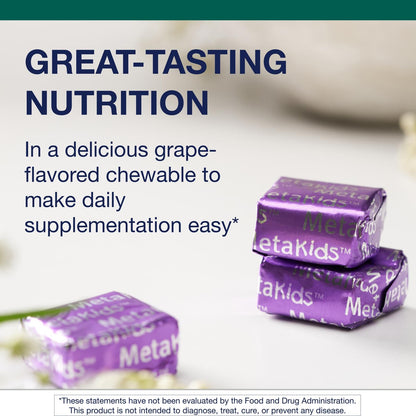 Metagenics MetaKids Multivitamin Soft Chews – Grape Flavor, 60 Servings