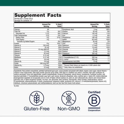 Metagenics MetaKids Nutrition Powder – Kids Multivitamin with Prebiotics, DHA, Protein (Non-GMO, Gluten-Free) Chocolate 14.32 oz