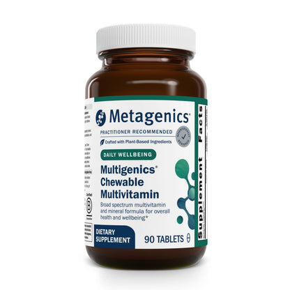 Metagenics Multigenics Chewable Multivitamin – Orange Flavor, Non-GMO & Gluten-Free (90 Servings)