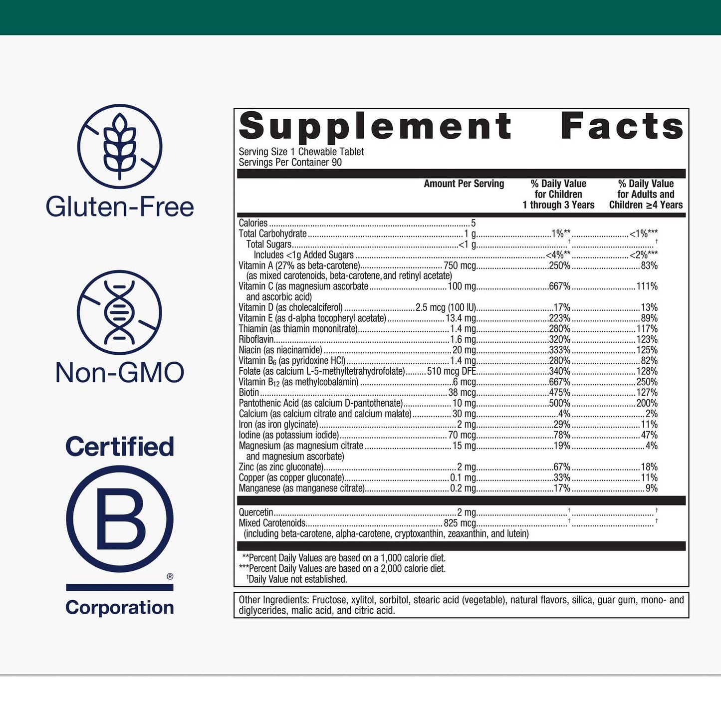 Metagenics Multigenics Chewable Multivitamin – Orange Flavor, Non-GMO & Gluten-Free (90 Servings)