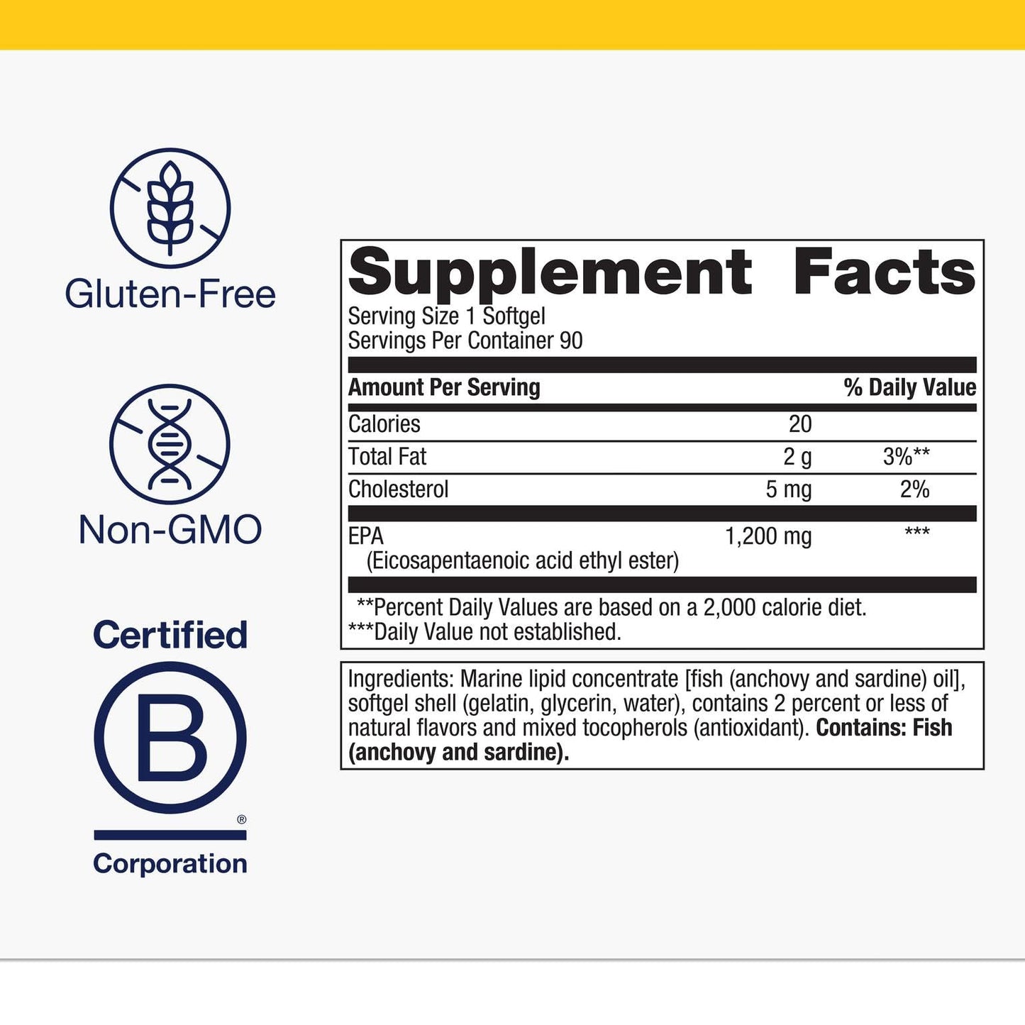 Metagenics OmegaGenics Fish Oil EPA 1200 - High Potency Omega-3