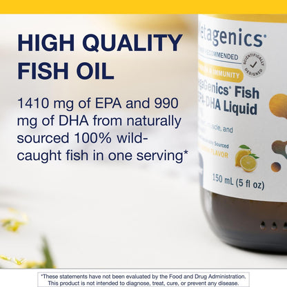Metagenics OmegaGenics EPA-DHA 2400 mg – High Potency Lemon Fish Oil, Non-GMO & Gluten-Free
