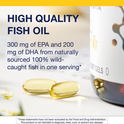 Metagenics OmegaGenics EPA-DHA 500 – High Potency Omega-3, Non-GMO, Gluten-Free, 240 Softgels