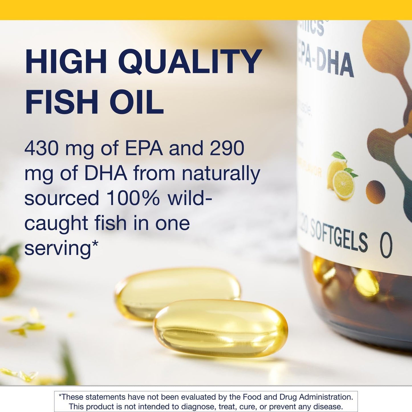 Metagenics OmegaGenics Fish Oil 720 mg EPA-DHA | High Potency Omega-3, Purity-Tested & Sustainably Sourced | 120 Softgels