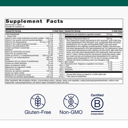 Metagenics PhytoMulti Without Iron – 60 Tablets | Daily Multivitamin with 20+ Nutrients, NonGMO & GlutenFree