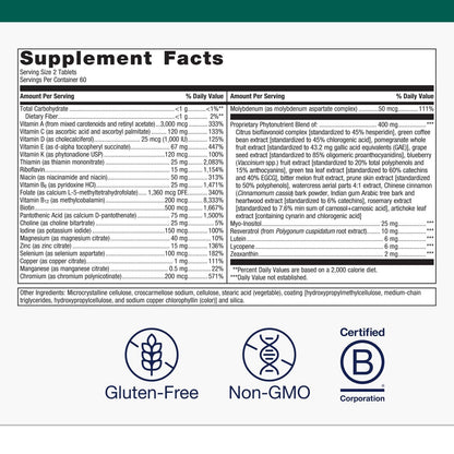 Metagenics PhytoMulti Without Iron – Daily Multivitamin for Men & Women | 20+ Vitamins, Non-GMO & Gluten-Free | 120 Tablets