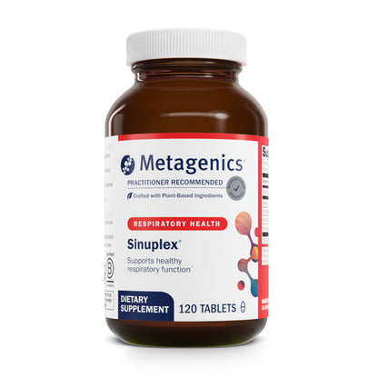 Metagenics Sinuplex - Respiratory & Immune Support with Vitamin C (150 mg), Quercetin & NAC | Non-GMO, Gluten-Free - 120 Tablets