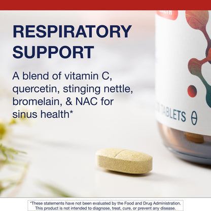 Metagenics Sinuplex - Respiratory & Immune Support with Vitamin C (150 mg), Quercetin & NAC | Non-GMO, Gluten-Free - 120 Tablets