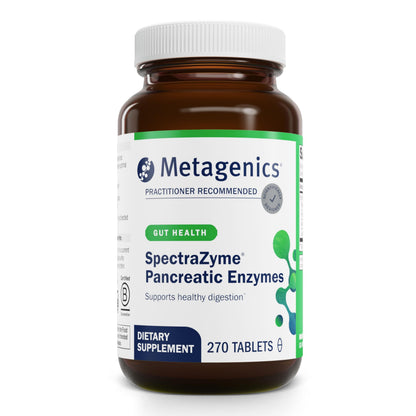 Metagenics SpectraZyme Pancreatic Enzymes — Digestive Enzyme Complex, Non-GMO, Gluten-Free, 270 Tablets