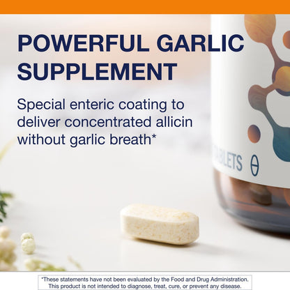 Metagenics SuperGarlic 6000 - Odorless Garlic Supplement, 6000 mcg Allicin, 90 Tablets