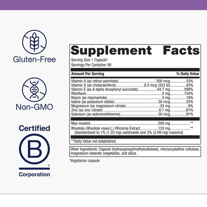 Metagenics Thyrosol - Thyroid Support Vitamin & Mineral Supplement | Zinc, Selenium & Rhizoe Extract | 90 Capsules