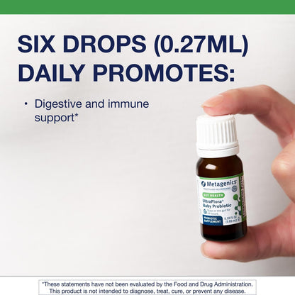 Metagenics UltraFlora Baby Probiotic Drop – For Babies & Young Children (0.19 fl oz)