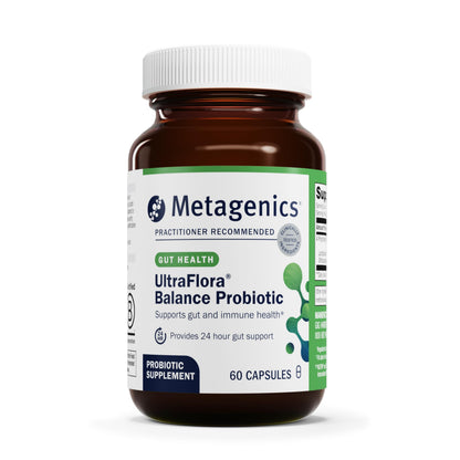 Metagenics UltraFlora Balance Probiotic – 15B CFU, Shelf-Stable, 60 Capsules – Non-GMO & Gluten-Free