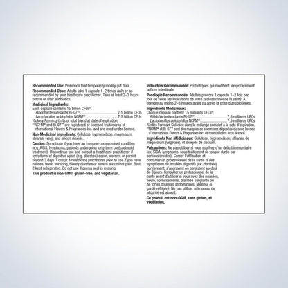 Metagenics UltraFlora Balance Probiotic – 15B CFU, Shelf-Stable, 60 Capsules – Non-GMO & Gluten-Free