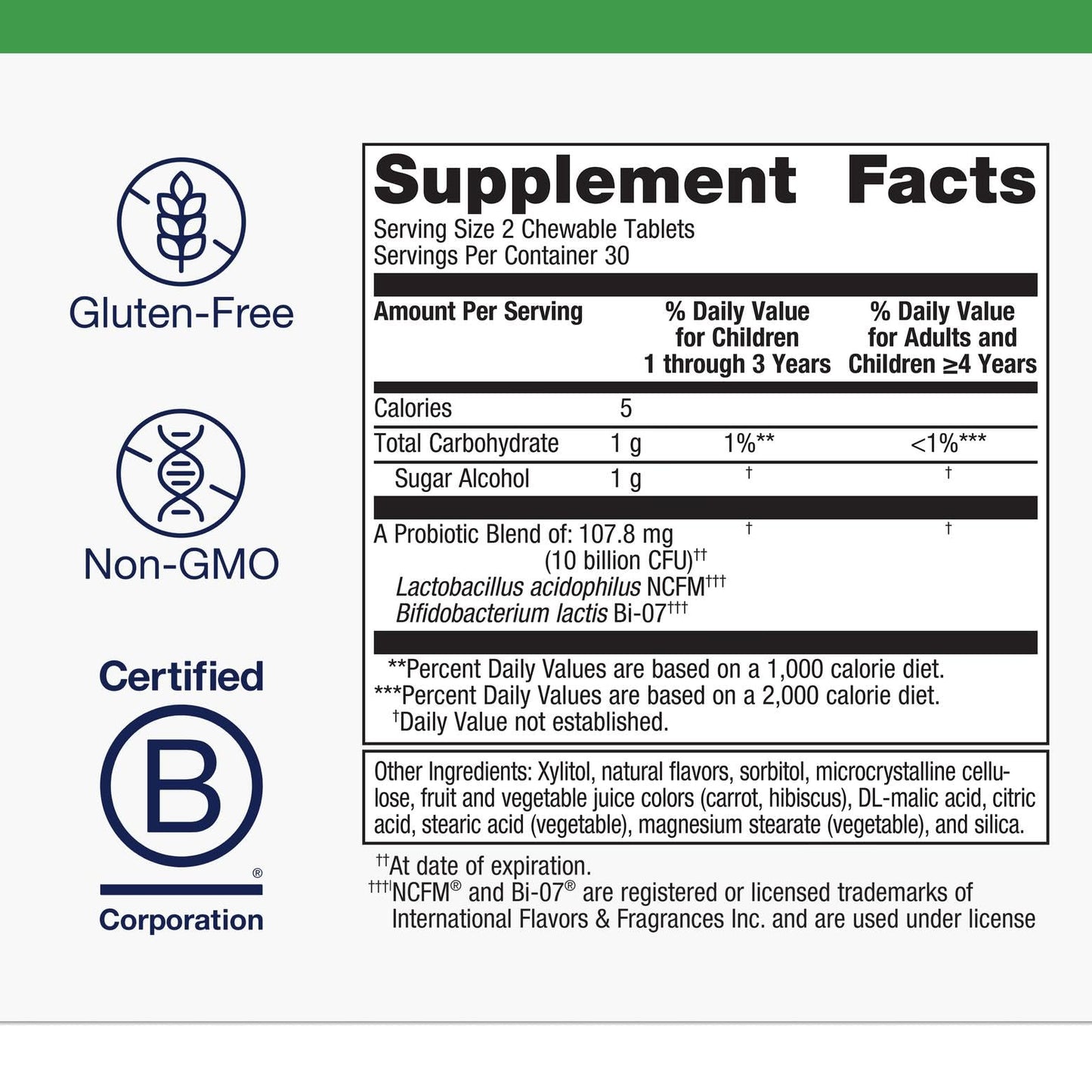 Metagenics UltraFlora Kids Probiotic - 10 Billion CFU, 60 Chewables for Ages 3 and Up