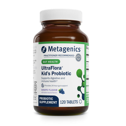 Metagenics UltraFlora Kids Probiotic – 10B CFU for Ages 3+ | 120 Count