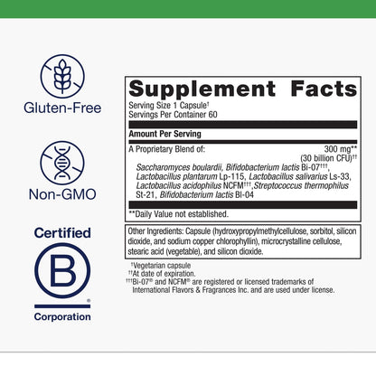 Metagenics UltraFlora Spectrum Probiotic – Shelf-Stable 60 Caps, 2-Month Supply, Non-GMO & Gluten-Free