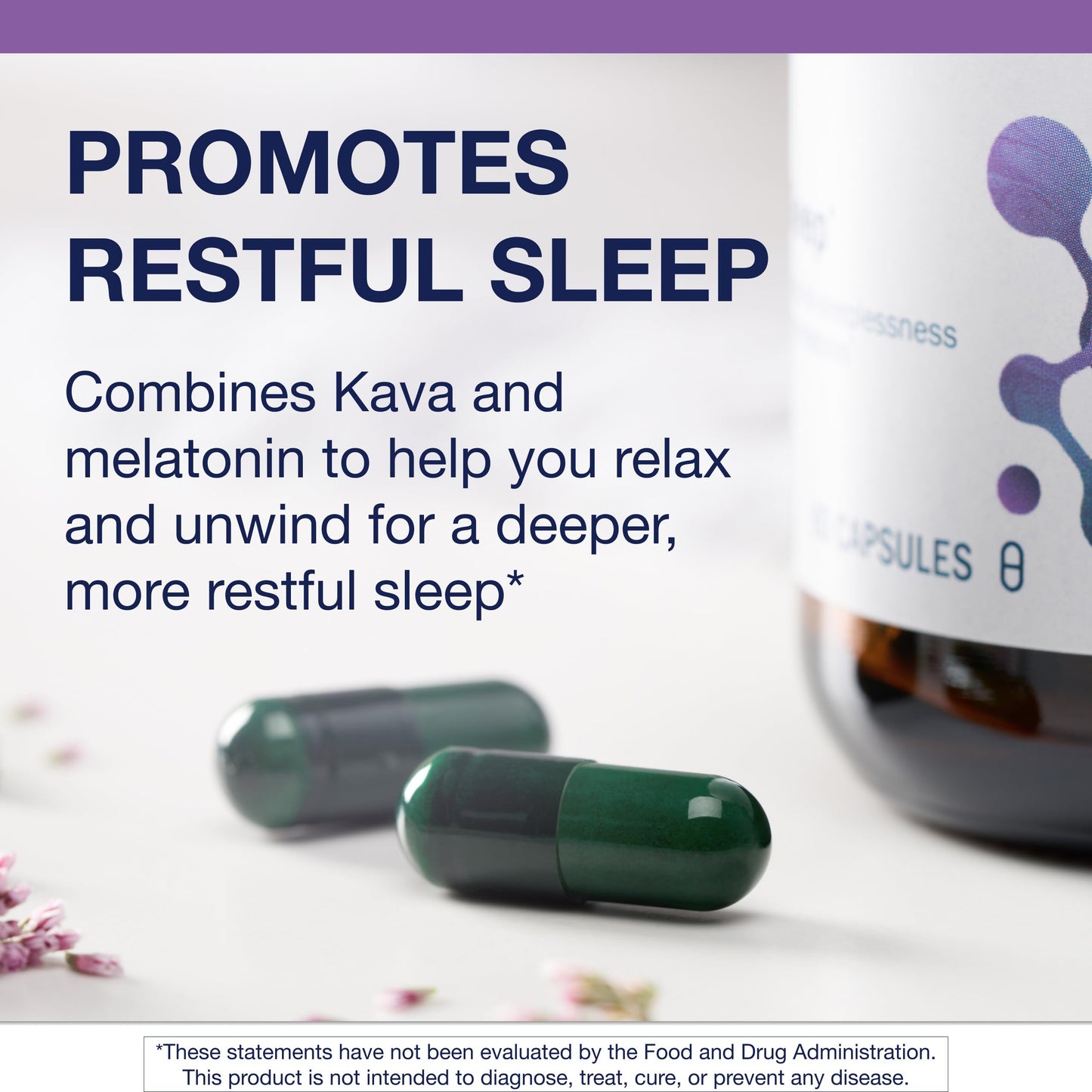Metagenics MetaSleep Dual-Phase Melatonin Sleep Supplement – Kava Root, 60 Capsules – Non-GMO, Gluten-Free
