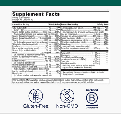 Metagenics Multigenics Intensive Care Multivitamin with Iron – High-Absorption Formula | Immune & Cellular Health | 180 Tablets