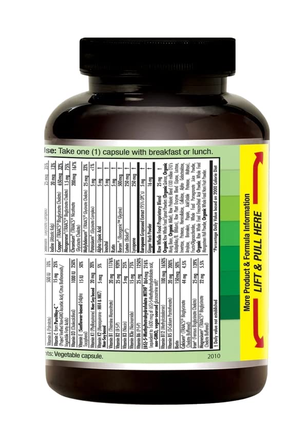 EMERALD LABS Prenatal 1-Daily Multi – Gentle Iron, Methylated Folate, Whole-Food Blend | Soy-Free, Gluten-Free | 60 Veg Capsules
