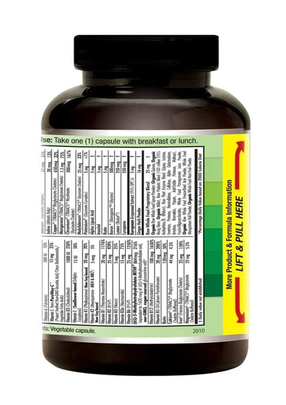 EMERALD LABS Prenatal 1-Daily Multi – Gentle Iron, Methylated Folate, Whole-Food Blend | Soy-Free, Gluten-Free | 60 Veg Capsules