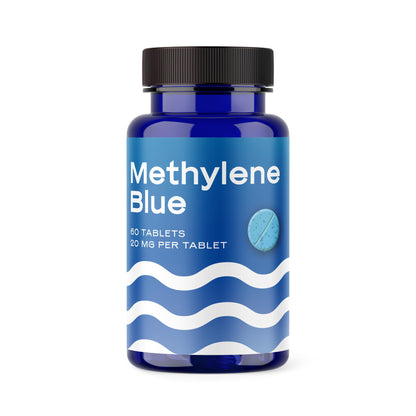 Methylene Blue 20mg Tablets – USP Grade, Scored & Unflavored, 60 Count