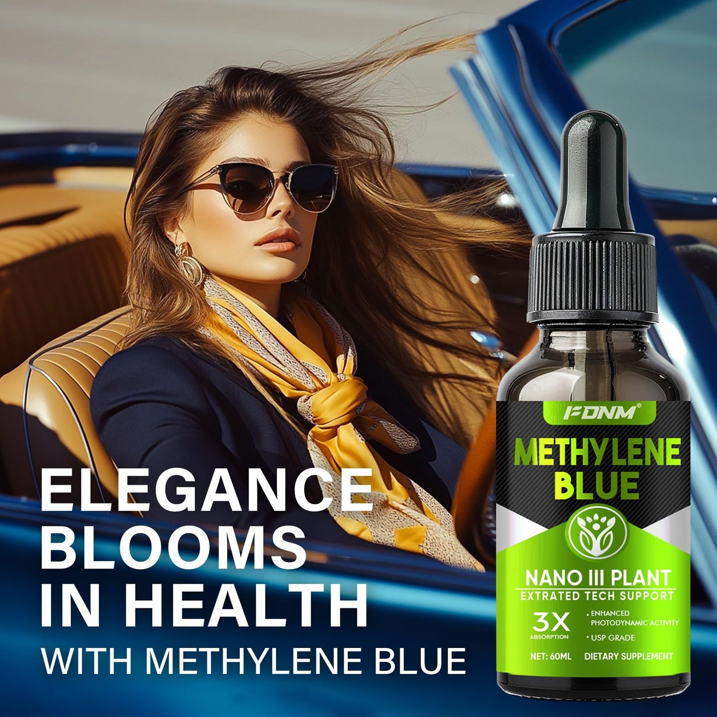 Methylene Blue Drops – 2 Fl oz, Pharmaceutical Grade, Brain Health & Focus