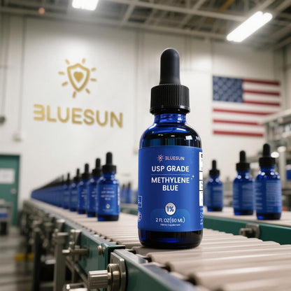 Bluesun Methylene Blue 1% Liquid Drops – USP Grade, USA Made, 2 fl oz