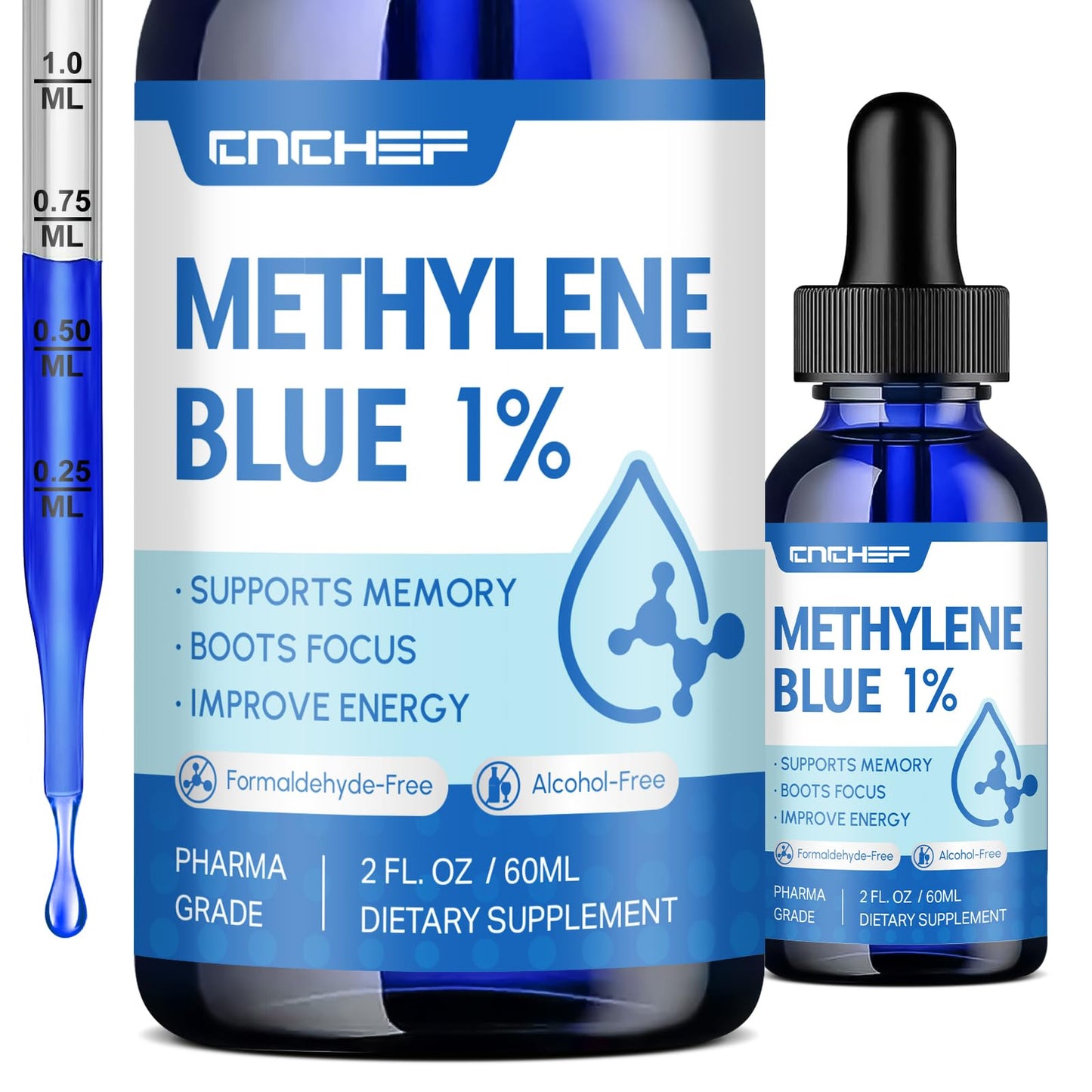 Methylene Blue Pharmaceutical Grade Drops – Cognitive & Cellular Energy Support (2 fl oz)