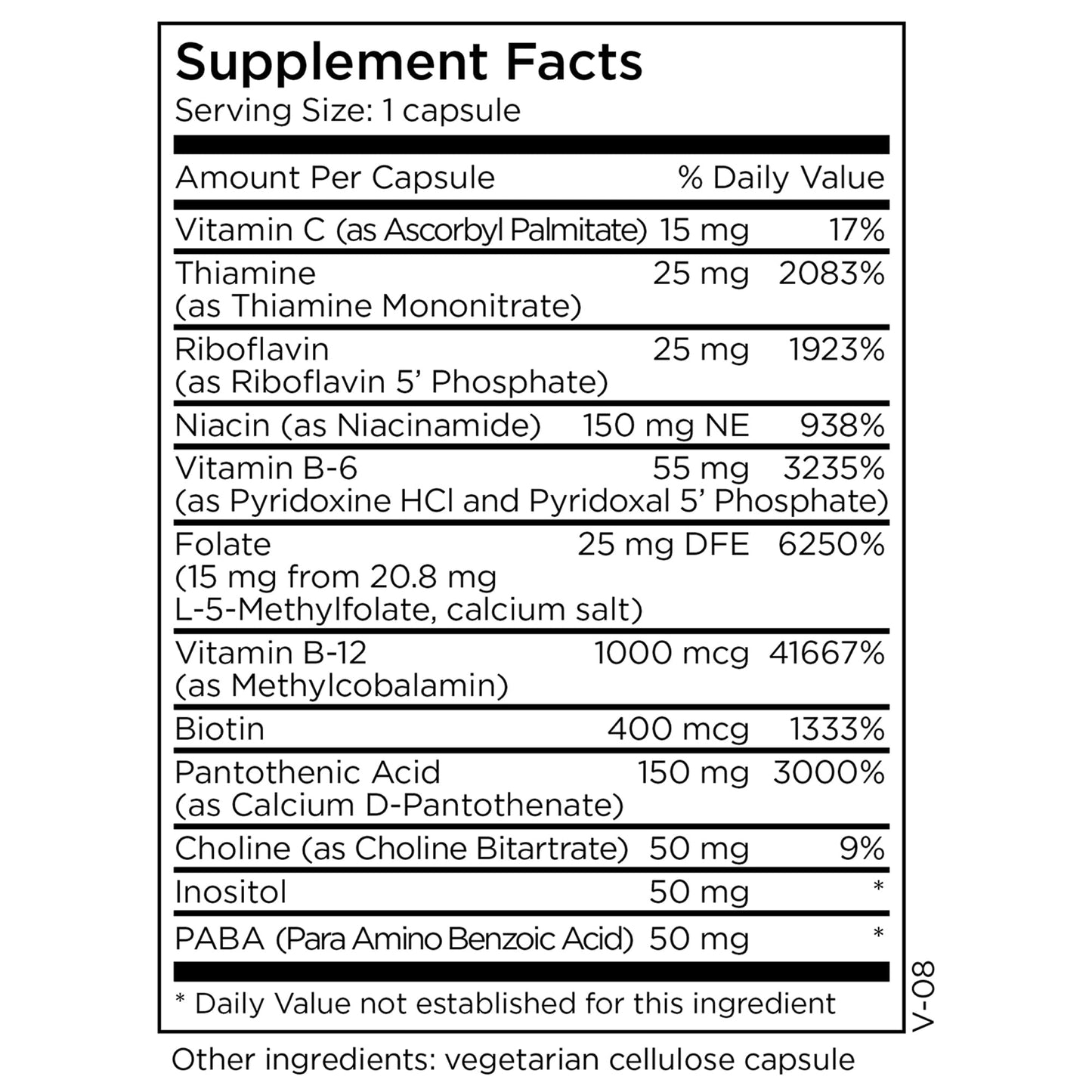 MethylPro B-Complex + L-Methylfolate 15 mg | Vegan B Vitamin Complex for Energy & Nerve Support