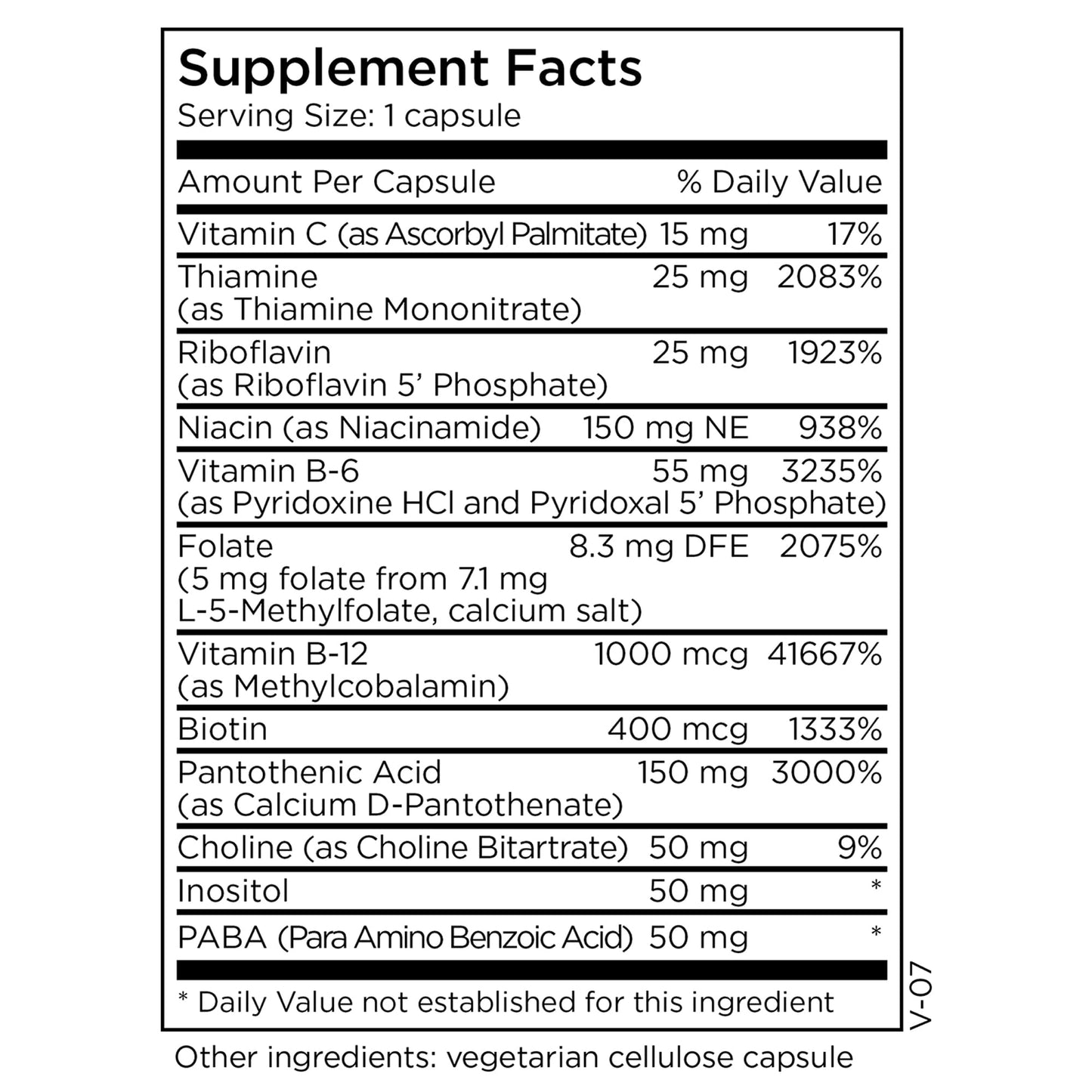 MethylPro B-Complex + L-Methylfolate 5 mg — High-Potency B Vitamin Complex for Energy (90 Vegan Capsules)