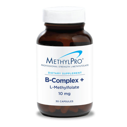 MethylPro B-Complex + L-Methylfolate 10 mg – Methylated B-Complex for Women & Men | 30 Vegan Capsules
