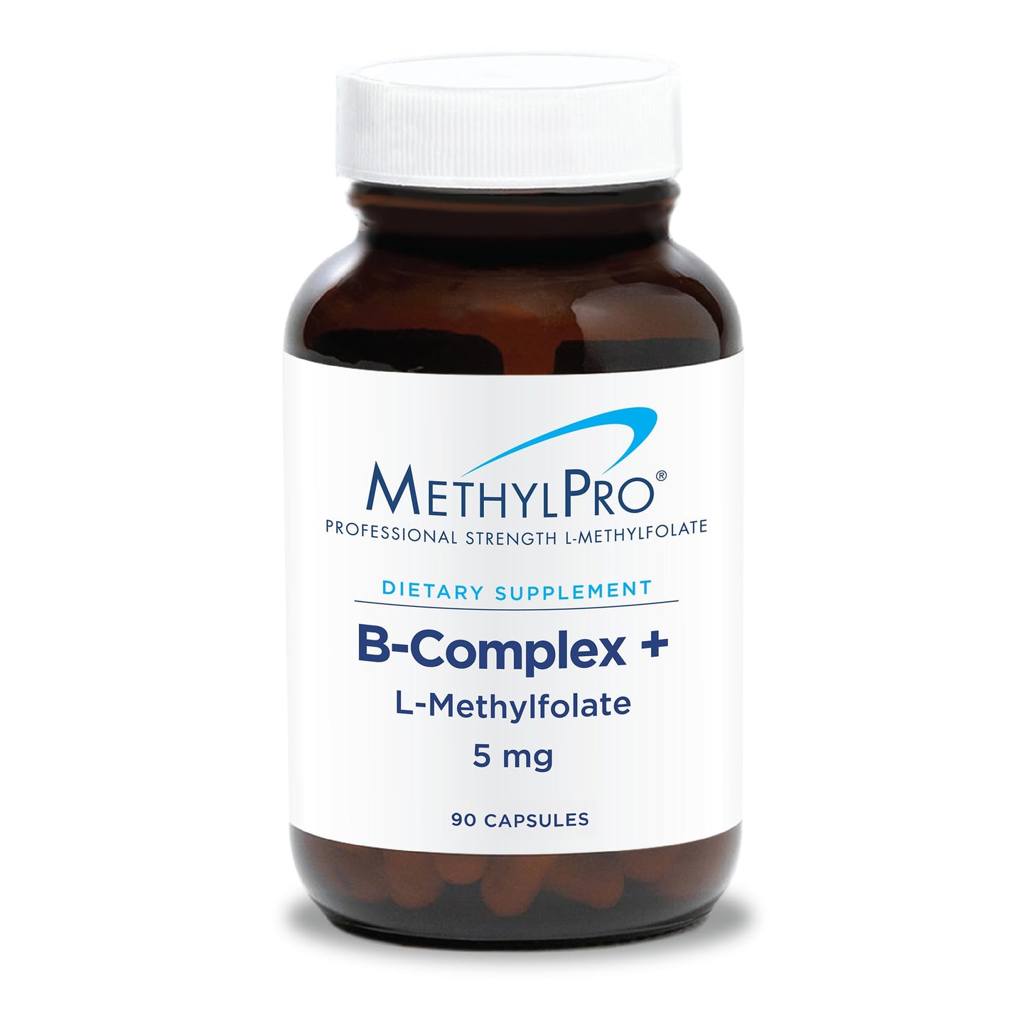 MethylPro B-Complex + L-Methylfolate 5 mg — High-Potency B Vitamin Complex for Energy (90 Vegan Capsules)