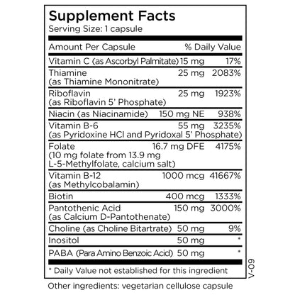 MethylPro B-Complex + L-Methylfolate 10 mg – Methylated B-Complex for Women & Men | 30 Vegan Capsules