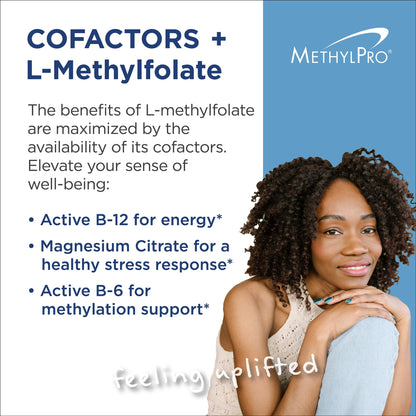 MethylPro L-Methylfolate 15 mg + Cofactors – 5-MTHF with B6 & B12 (30 Capsules)