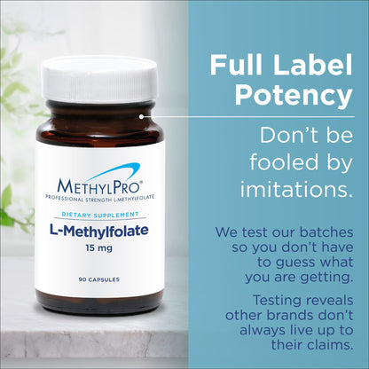MethylPro L-Methylfolate 15 mg – 60 Capsules | Brain Health, Focus & Calm